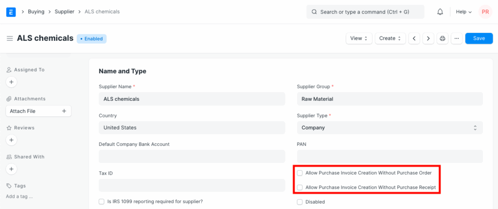 supplier-po-pr-required