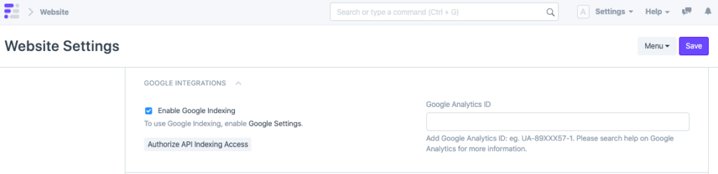website-settings-integrations
